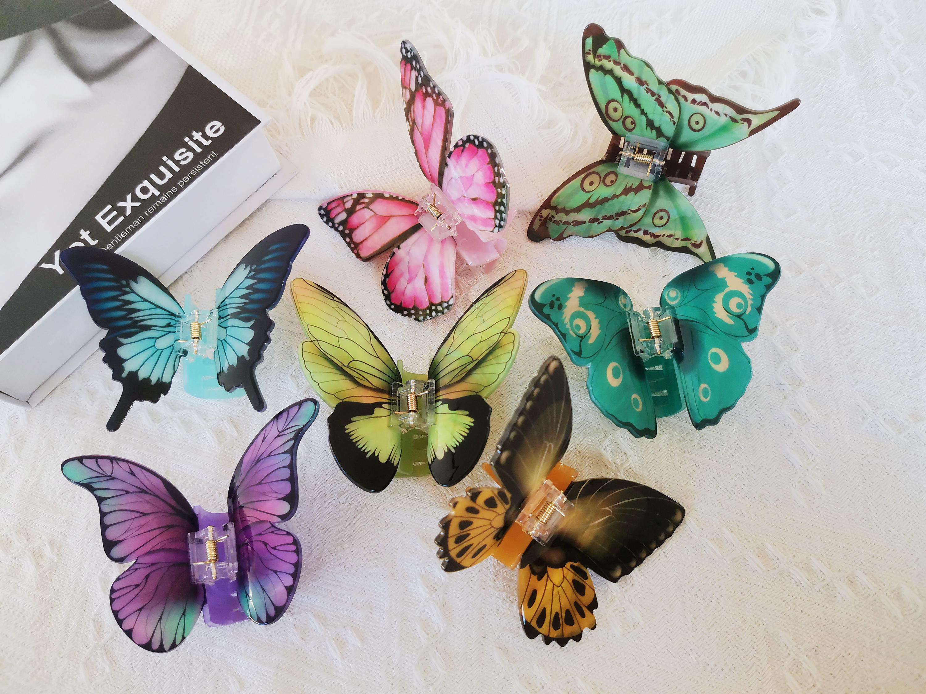 Butterfly Claw Clip Green - Etsy display picture 3