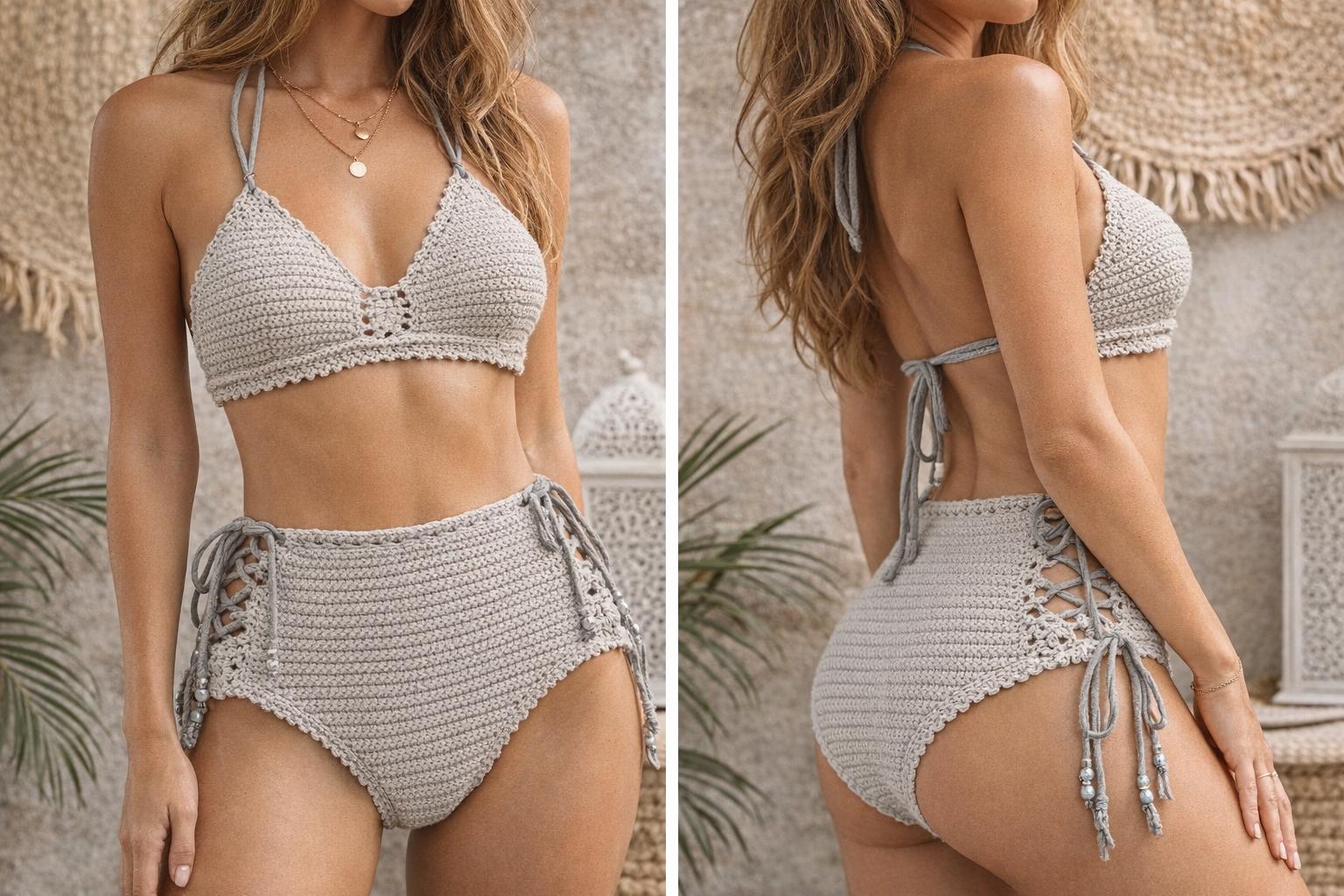 Nuovo Vesto Copricostume Da Donna Con Nappe Lavorate