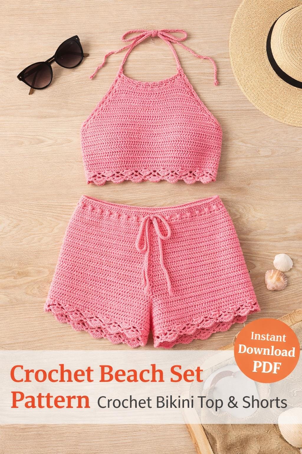 Crochet Summer Bralette Shorts Set Pattern
