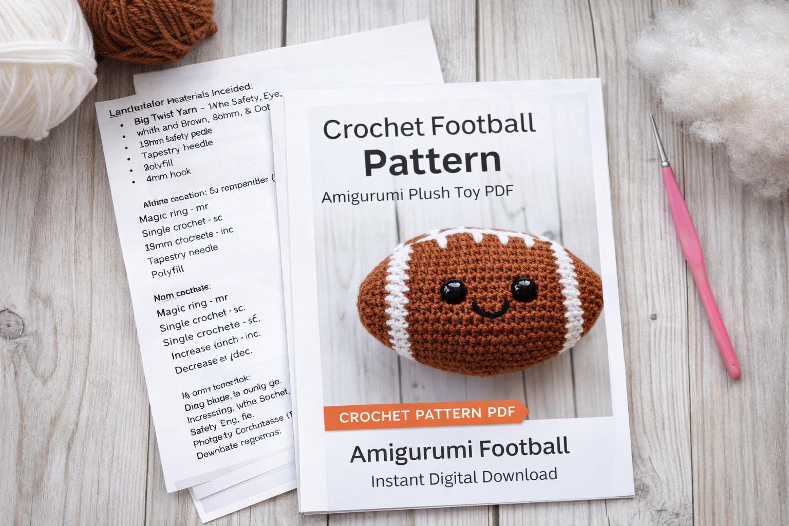 Mini Football Pattern 40 Football Crochet Patterns: Create Unique Gifts for Sports Fans