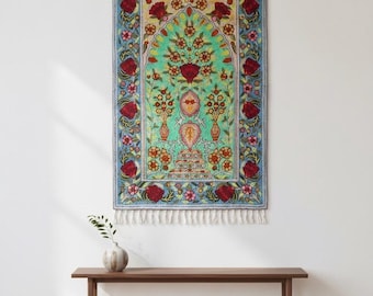 Kashmiri Chain Stitch Wall Hanging | Embroidered , Boho Decor in Wool