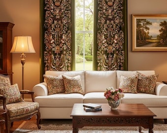 Kashmiri Crewelwork:Embroided Velvet Curtains for home decor