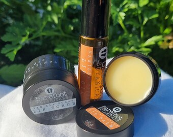 Vanilla Citrus Lip Care Trio Peelingöl-Balsam Nur natürliche Inhaltsstoffe Kleine Charge