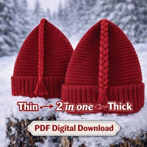 Protest Red Melt Ice Hat Pattern PDF Norwegian Red Cap Resistance Beanie For Adults