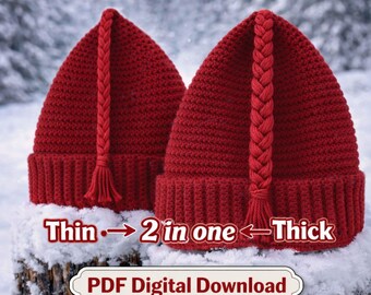 Protest Red Melt Ice Hat Pattern PDF Norwegian Red Cap Resistance Beanie For Adults