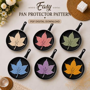 Gehaakt blad Pan Protector Patroon Herfst Esdoornblad Kookgerei Pad Herfst Keuken Onderzetter Natuur Home Decor Thanksgiving Handgemaakt Cadeau