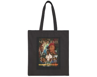 Black History Achievement Canvas Tote Bag | Artwork