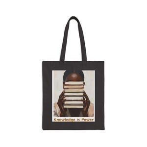 La connaissance, c'est du pouvoir Sac fourre-tout | Cabas livresque Reading Scholar en toile image 2