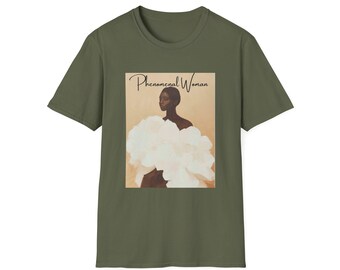 Phenomenal Woman T-Shirt | Portrait Art, Inspirational Typography