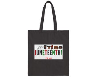 Juneteenth Celebration Tote Bag | 100% Cotton Canvas Tote