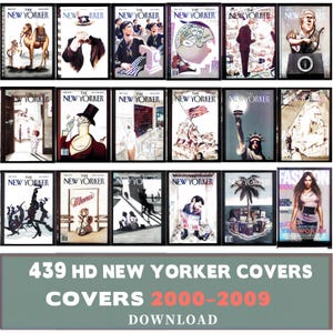 Collezione di copertine del New Yorker 2000-2009, Art Déco, illustrazioni di moda, stampe digitali (download digitale)