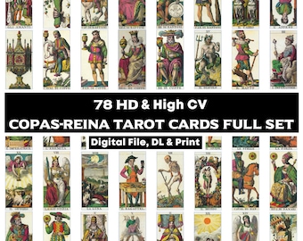 Carlo Dellarocca Sopraffino Tarot Cards, 19th Century Milanese Deck (Digital Download)