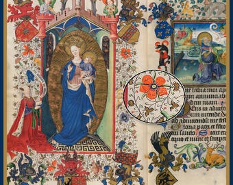 Catherine of Cleves Hours Manuscript Pages | Medieval Illuminated Gothic Art (Digital Download)
