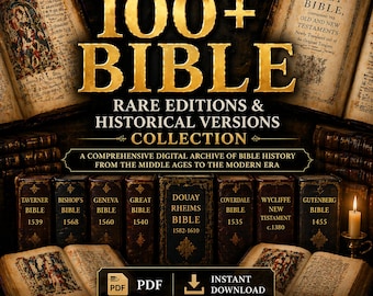Rare Bible Editions Collection | Historical Versions, Manuscripts (Digital Download)