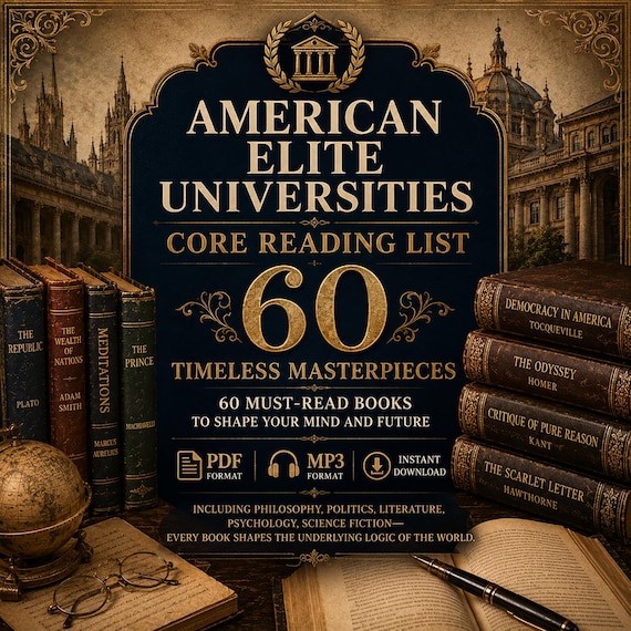 60 Classic Books Core Reading List | Elite Universities, Philosophy, Literature (PDF + MP3)