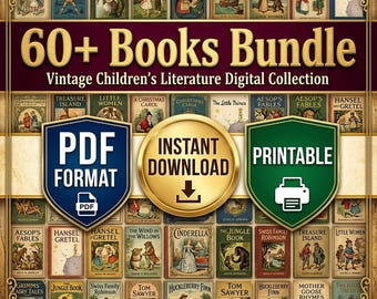 Classic Children's Literature Bundle, 61 Vintage Fairy Tales PDF (Digital Download)