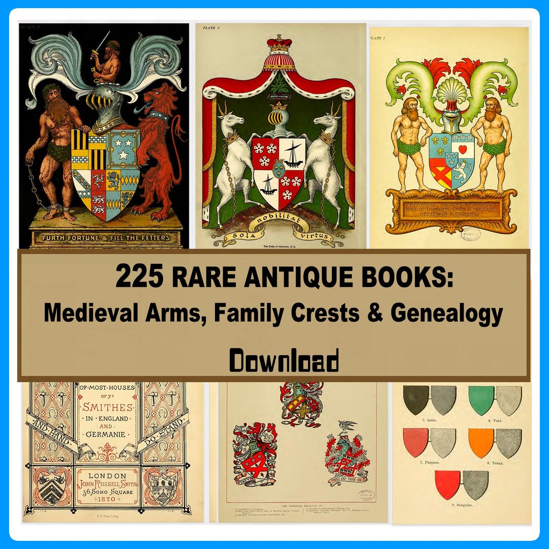 225 Rare Heraldry Books: Medieval Coats of Arms, Family Crests ...