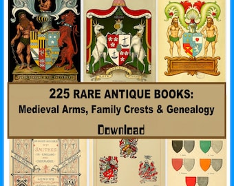 225 Rare Heraldry Books: Medieval Coats of Arms, Family Crests & Genealogy – Instant PDF Download