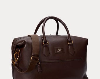 Bolsa de viaje de piel Polo Ralph Lauren – Bolsa de viaje de lujo para hombre, ideal para el gimnasio o como equipaje de mano.