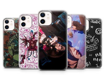 Jinx Handyhülle lol arcane Cover für iPhone 17, 17Air, 16Pro, 15, 14, 13, 12, Samsung S25, S24, S23, A16, A56, Pixel 10Pro, 9A