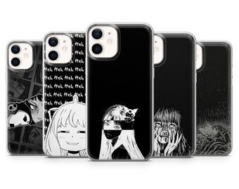Manga Girl Phone Case aesthetic anime Cover for iPhone 17, 17Air, 16Pro, 15, 14, 13, 12, Samsung S25, S24, S23, A16, A56, Pixel 10Pro, 9A
