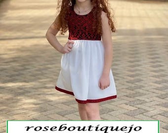 Vestido Tatreez corto nuevo para niños / vestido thobe para boda con henna