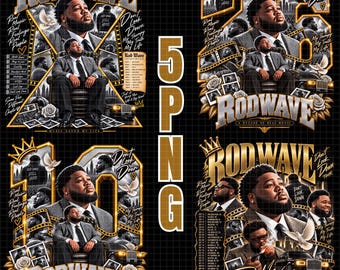 Rod Wave 'Don't Look Down Tour 2026 PNG File (Digital Download)