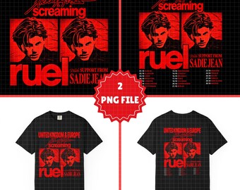 Ruel UK & Europe Tour T-Shirt Design, Sadie Jean Support (Digital Download)
