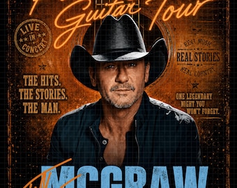 Tim McGraw Vintage Country Music PNG (Digital Download)