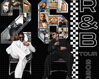 Usher Chris Brown R&B Tour 2026 PNG Design (Digital Download)