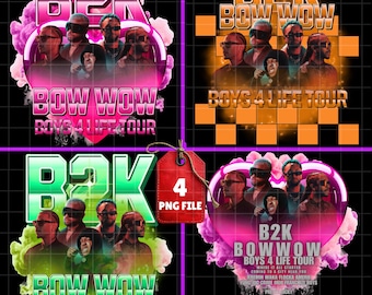 B2K Bow Wow Boys4Life Tour PNG Bundle (Digitaler Download, 5 Dateien)