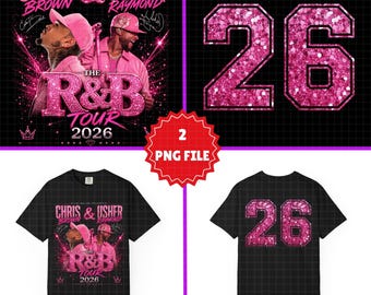 Usher Chris Brown R&B Tour 2026 PNG Design (Digital Download)