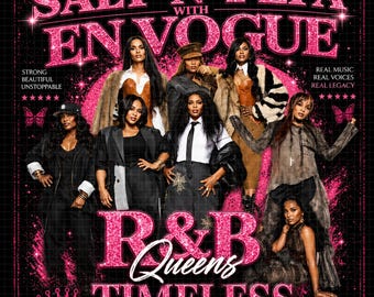 TLC Salt-N-Pepa Tour PNG, 90s R&B Hip Hop Fan Art (Digital Download)