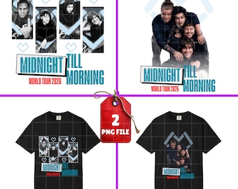 Midnight Til Morning PNG World Tour 2026, Thsirt PNG File Design Bundle (Digitaler Download)
