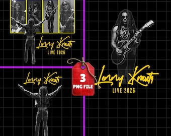 Lenny Kravitz Live Tour 2026 PNG File Bundle (Digital Download)