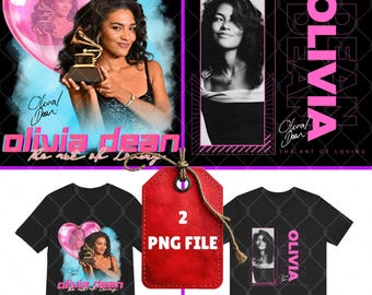Vintage Olivia Dean, The Art Of Loving Tour, Komfort Farben T-Shirt, PNG Design (Digitaler Download)