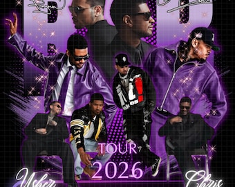 Usher Chris Brown R&B Tour 2026 PNG Design (Digital Download)