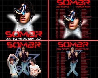 Sombr PNG File : You Are The Reason Tour 2026 Tshirt Design bundle 4 (Digital Download)