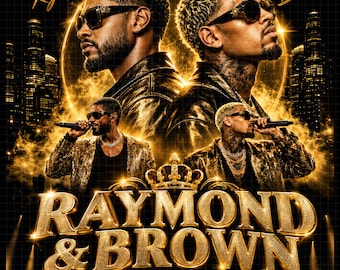 Usher Chris Brown R&B Tour 2026 PNG Design (Digital Download)