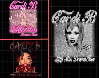 Cardi B 'Bin ich das Drama' PNG-Datei: Konzertreise-Design-Bundle (Digitaler Download)
