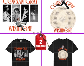 Conan Gray Wishbone Tour Era PNG: Konzert T-Shirt Design (Digitaler Download)