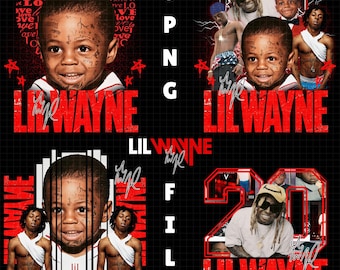 Lil Wayne 2026 Tour T-Shirt PNG Design: Hip Hop Rapper Digital File Instan Download