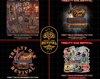 Tratut Oak Revival, West Texas Degenerate Tour 2026 PNG, Designpaket (Digitaler Download)