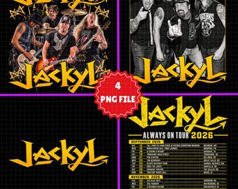 Jackyl 2026 Tour PNG Bundle, Rock Band Concert Graphics (Digital Download)