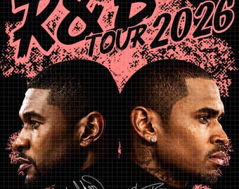 Usher Chris Brown R&B Tour 2026 PNG Design (Digital Download)