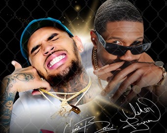 Usher Chris Brown R&B Tour 2026 PNG Design (Digitaler Download)