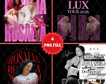 Rosallag Lux Tour 2026 PNG, Konzert T-Shirt Design