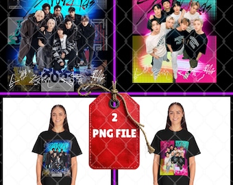 Stray Kids Bootleg PNG, SKZ World Tour, Thsirt PNG Datei Design Bundle (Digitaler Download)