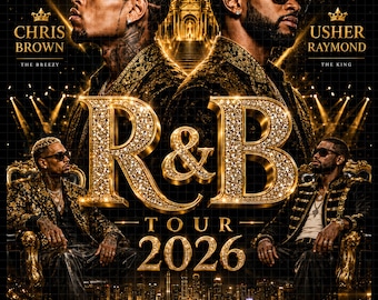 Usher Chris Brown R&B Tour 2026 PNG Design (Digital Download)