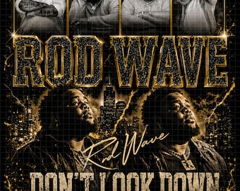 Rod Wave 'Don't Look Down Tour 2026 PNG File (Digital Download)